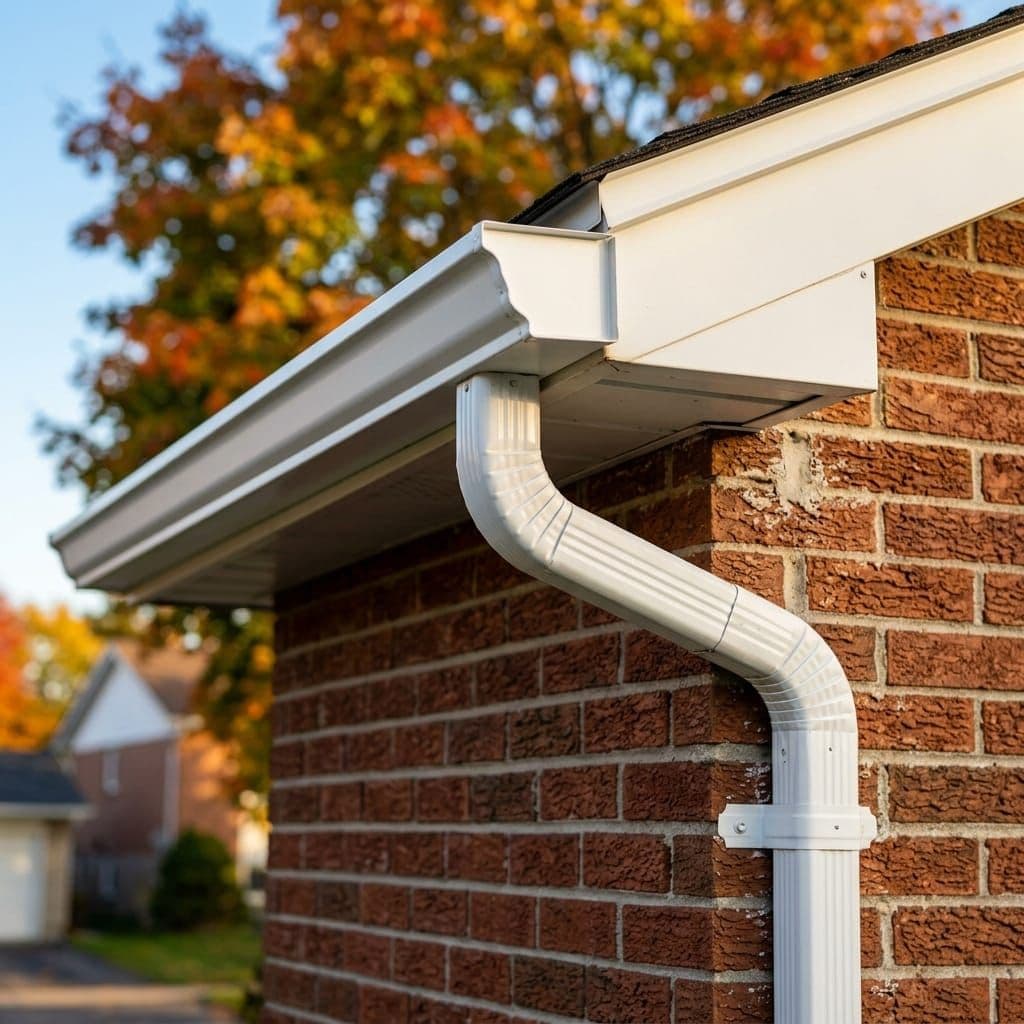 Clean gutter corner running free after service