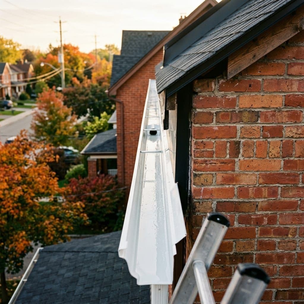 Same gutter hand-cleared and flushed
