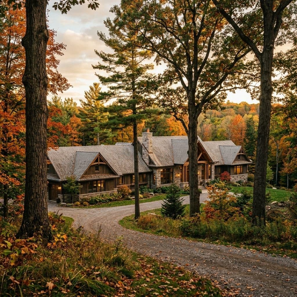 King City estate home on a large forested country lot