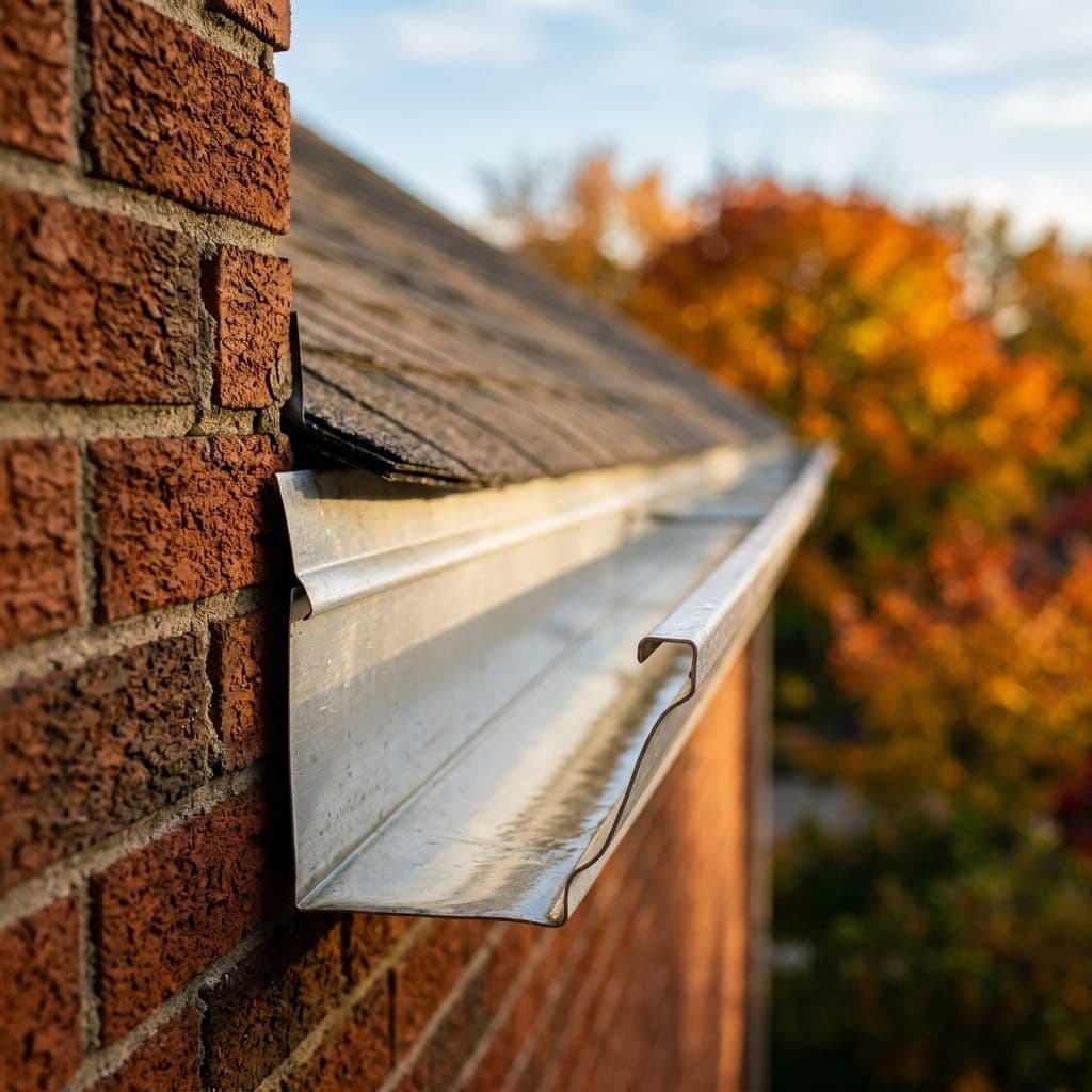 Clean K-style eavestrough after a full clearing